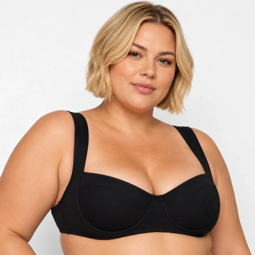 SKIMS‎ Shaping Swim Underwire Bikini Top Onyx 3X